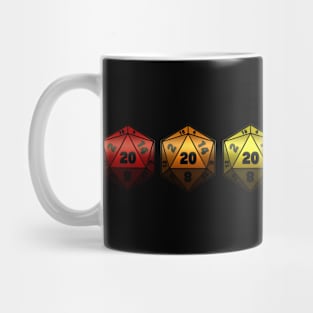 Rainbow D20 Dice Mug